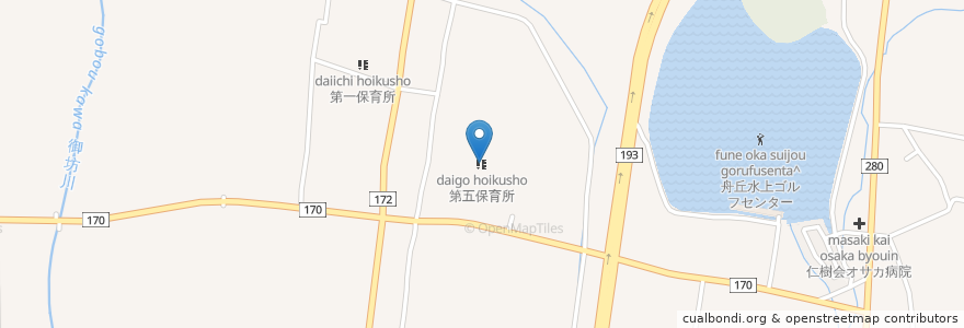 Mapa de ubicacion de 第五保育所 en Japan, 香川県, 高松市.