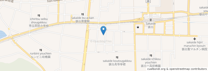 Mapa de ubicacion de 総合病院坂出市立病院 en Japón, Prefectura De Kagawa, 坂出市.