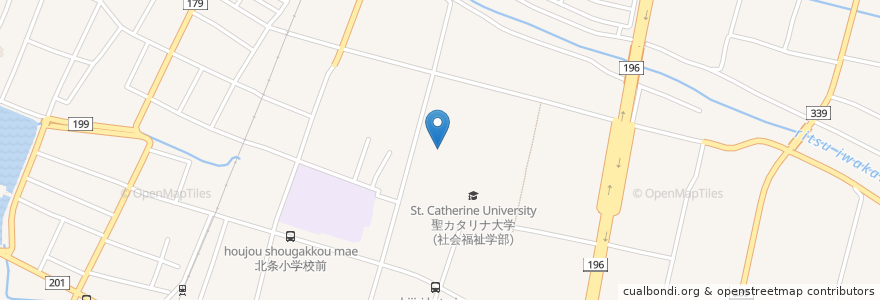 Mapa de ubicacion de 聖カタリナ大学短期大学部附属幼稚園 en Japon, Préfecture D'Ehime, 松山市.