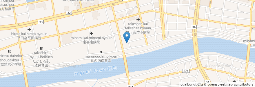 Mapa de ubicacion de 聖泉幼稚園 en 日本, 高知县, 高知市.