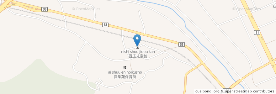 Mapa de ubicacion de 西庄児童館 en 日本, 香川县, 坂出市.