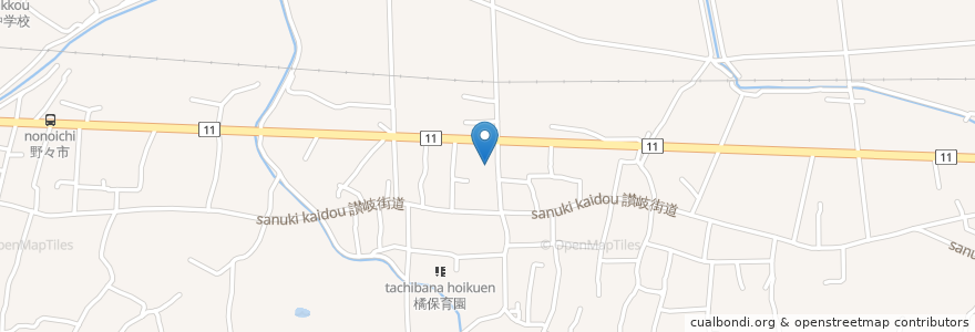 Mapa de ubicacion de 西条橘簡易郵便局 en ژاپن, 愛媛県, 西条市.