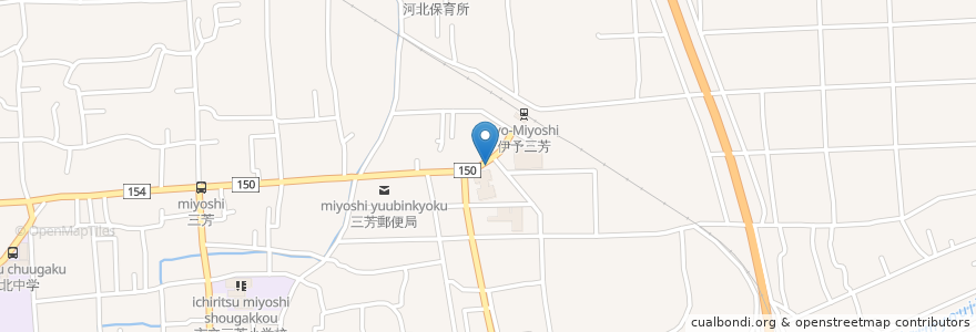 Mapa de ubicacion de 西条西警察署三芳駐在所 en 일본, 에히메현, 西条市.