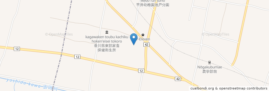 Mapa de ubicacion de 讃陽堂松原病院 en 日本, 香川县, 木田郡, 三木町.