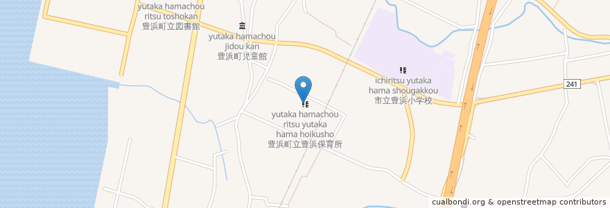 Mapa de ubicacion de 豊浜町立豊浜保育所 en 日本, 香川县, 观音寺市.