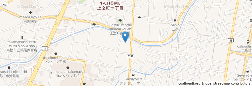 Mapa de ubicacion de 青空幼稚園 en ژاپن, 香川県, 高松市.