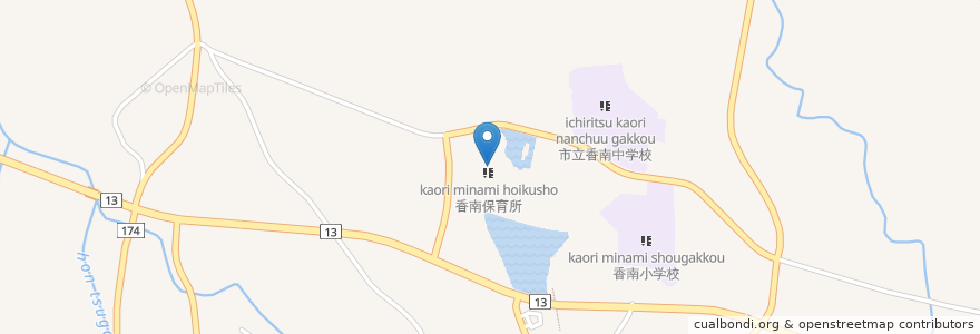 Mapa de ubicacion de 香南幼稚園 en 일본, 가가와현, 高松市.