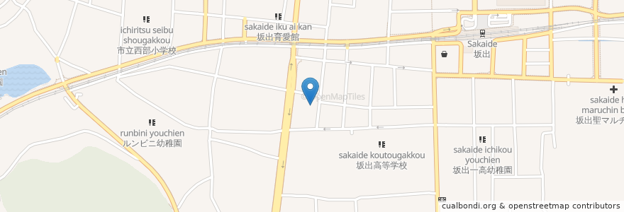 Mapa de ubicacion de 香川大学教育学部附属幼稚園 en 일본, 가가와현, 坂出市.