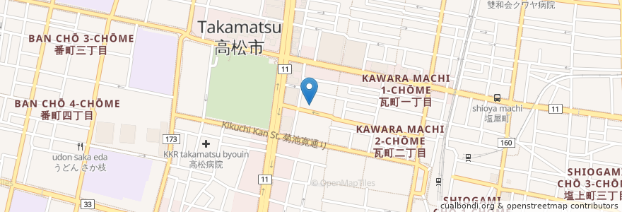 Mapa de ubicacion de 高圧ガス保安協会四国支部 en Japão, 香川県, 高松市.