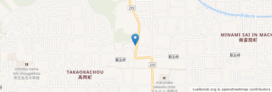 Mapa de ubicacion de 高岡簡易郵便局 en Japan, Ehime Prefecture, Matsuyama.