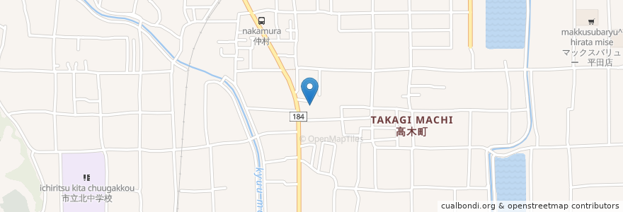 Mapa de ubicacion de 高木保育園 en Japan, 愛媛県, 松山市.