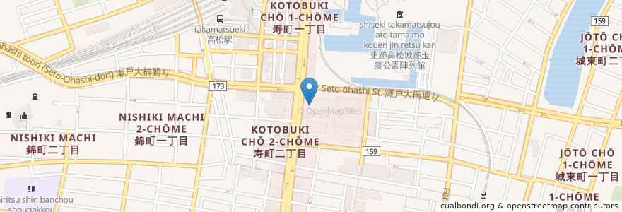 Mapa de ubicacion de 高松保護観察所 en Japonya, 香川県, 高松市.