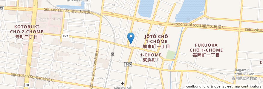 Mapa de ubicacion de 高松北警察署城東町警備派出所 en ژاپن, 香川県, 高松市.
