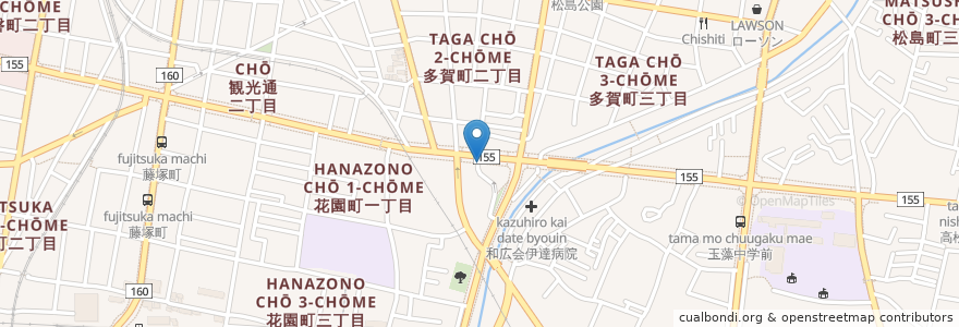 Mapa de ubicacion de 高松北警察署花園町交番 en Japon, Préfecture De Kagawa, 高松市.