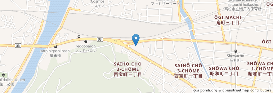 Mapa de ubicacion de 高松北警察署西宝町交番 en 日本, 香川県, 高松市.