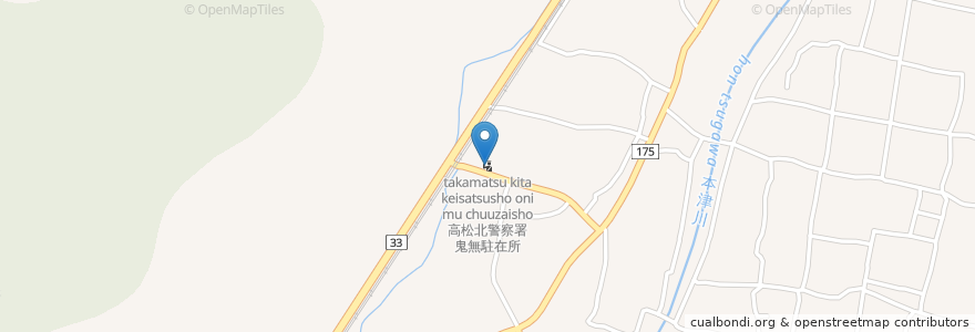 Mapa de ubicacion de 高松北警察署鬼無駐在所 en اليابان, كاغاوا, 高松市.