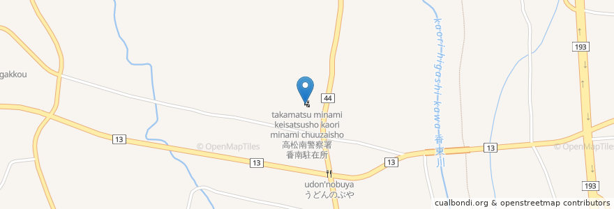 Mapa de ubicacion de 高松南警察署香南駐在所 en ژاپن, 香川県, 高松市.