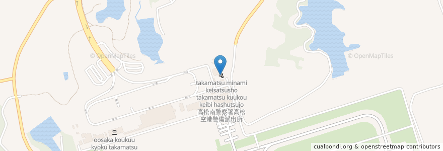 Mapa de ubicacion de 高松南警察署高松空港警備派出所 en Jepun, 香川県, 高松市.