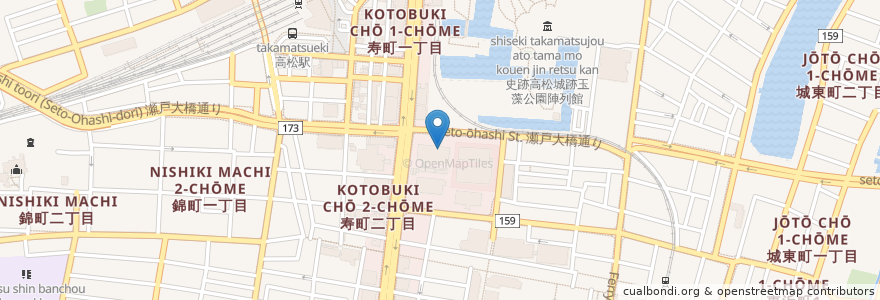 Mapa de ubicacion de 高松地方検察庁 en Japon, Préfecture De Kagawa, 高松市.