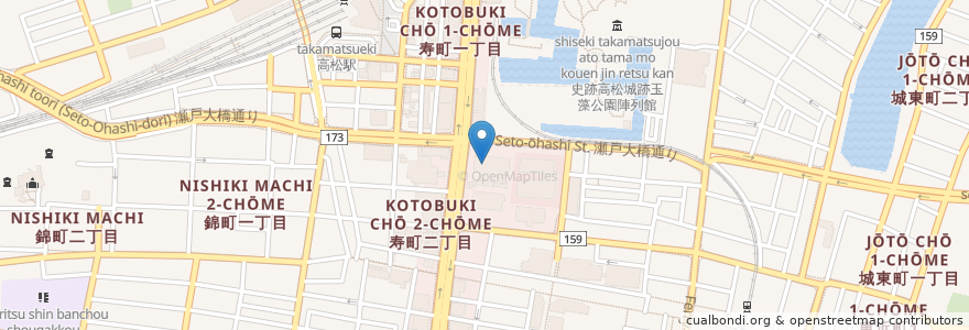Mapa de ubicacion de 高松地方検察庁高松区検察庁 en 日本, 香川県, 高松市.
