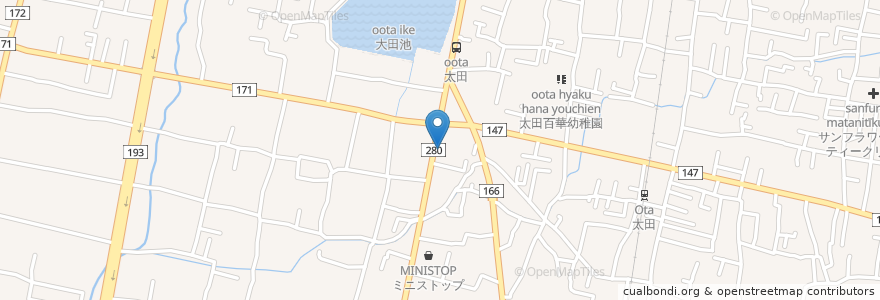 Mapa de ubicacion de 高松太田郵便局 en 일본, 가가와현, 高松市.