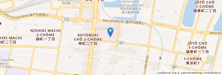 Mapa de ubicacion de 高松家庭裁判所 en اليابان, كاغاوا, 高松市.