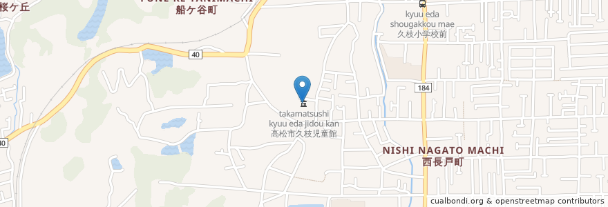 Mapa de ubicacion de 高松市久枝児童館 en Japan, Präfektur Ehime, 松山市.