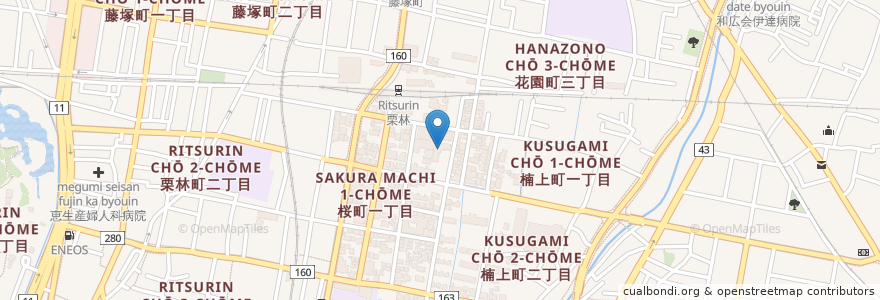 Mapa de ubicacion de 高松市立桜町保育所 en Giappone, Prefettura Di Kagawa, 高松市.