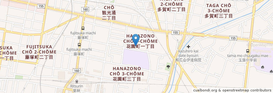 Mapa de ubicacion de 高松市立花園保育所 en Japon, Préfecture De Kagawa, 高松市.