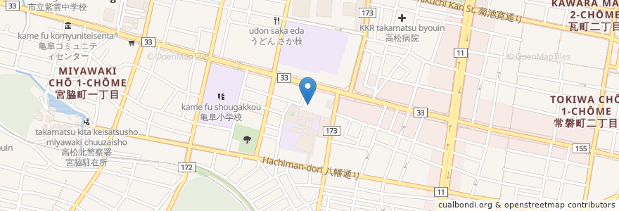 Mapa de ubicacion de 高松幼稚園 en 日本, 香川县, 高松市.