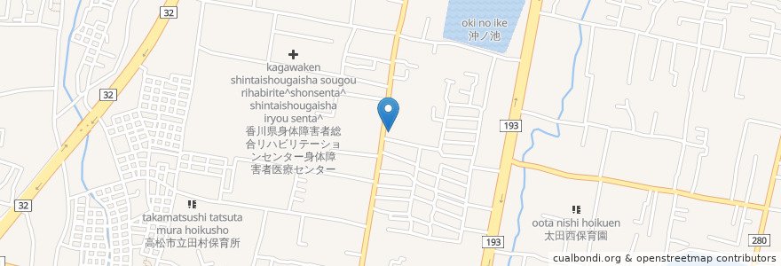 Mapa de ubicacion de 高松田村町郵便局 en Japan, 香川県, 高松市.