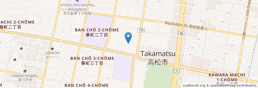 Mapa de ubicacion de 高松聖母幼稚園 en Giappone, Prefettura Di Kagawa, 高松市.