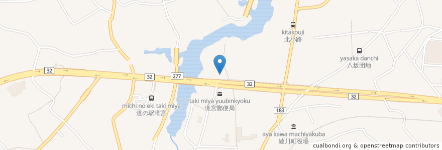Mapa de ubicacion de 高松西警察署 en 일본, 가가와현, 綾歌郡, 綾川町.