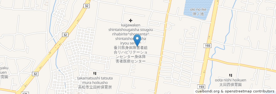 Mapa de ubicacion de 高松養護学校 en Japon, Préfecture De Kagawa, 高松市.