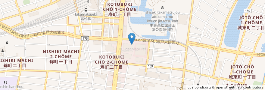 Mapa de ubicacion de 高松高等検察庁 en Japan, Präfektur Kagawa, 高松市.