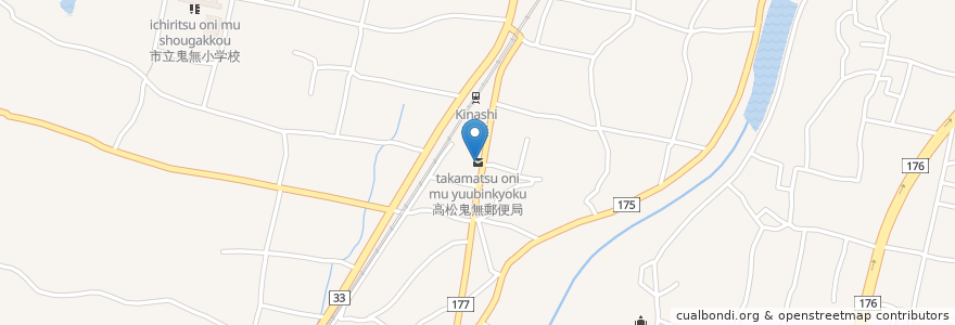 Mapa de ubicacion de 高松鬼無郵便局 en Giappone, Prefettura Di Kagawa, 高松市.
