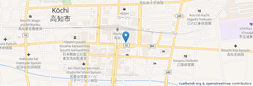 Mapa de ubicacion de 高知警察署高知駅前交番 en Japón, Prefectura De Kōchi, 高知市.