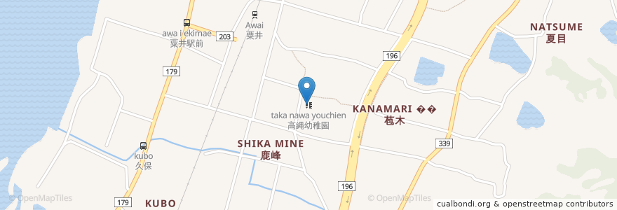 Mapa de ubicacion de 高縄幼稚園 en Jepun, 愛媛県, 松山市.