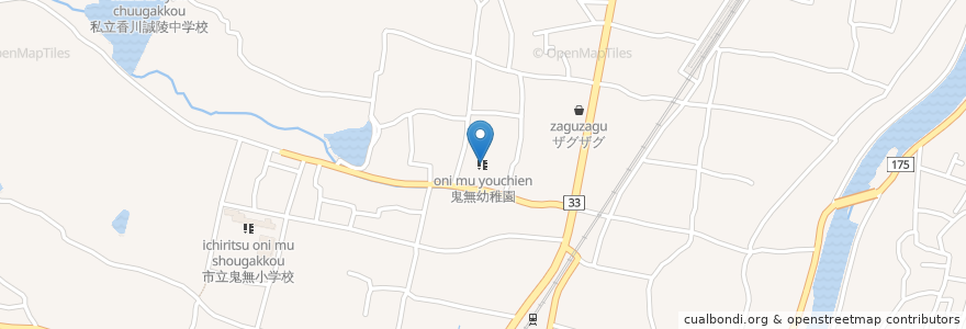 Mapa de ubicacion de 鬼無幼稚園 en ژاپن, 香川県, 高松市.