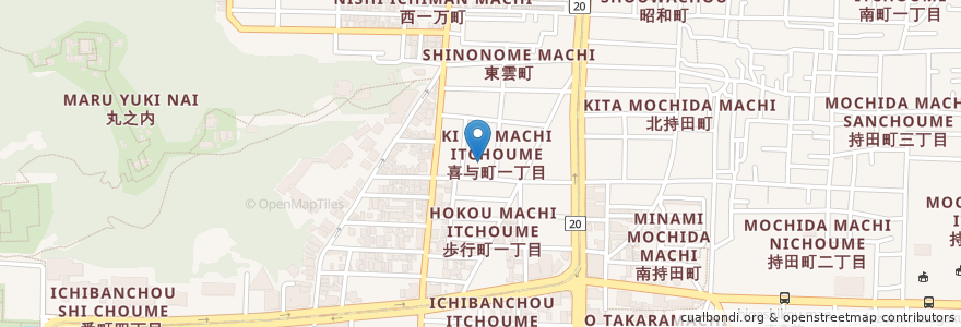 Mapa de ubicacion de ＮＴＴ西日本松山病院 en 日本, 愛媛県, 松山市.