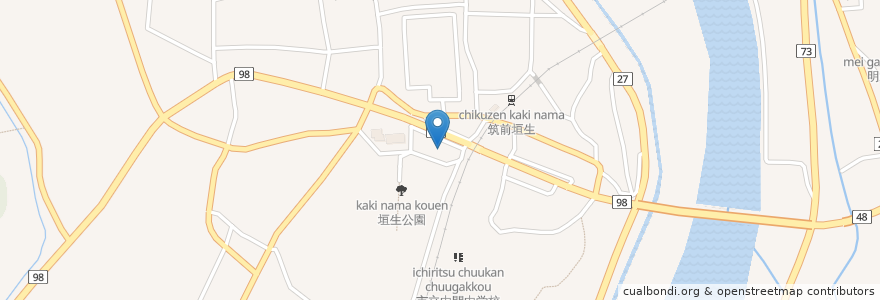 Mapa de ubicacion de はぶ幼稚園 en 日本, 福岡県, 中間市.