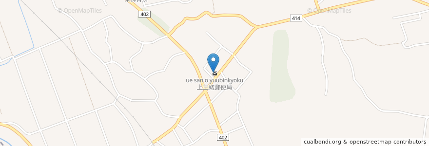 Mapa de ubicacion de 上三緒郵便局 en Япония, Фукуока, 飯塚市.
