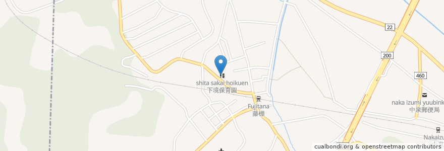 Mapa de ubicacion de 下境保育園 en 日本, 福岡県, 直方市.