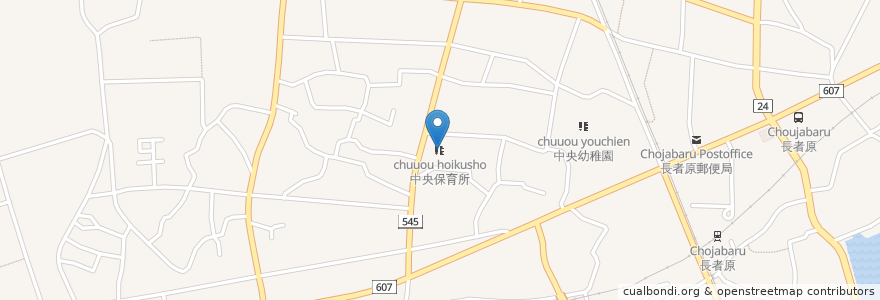 Mapa de ubicacion de 中央保育所 en 日本, 福冈县, 糟屋郡, 粕屋町.