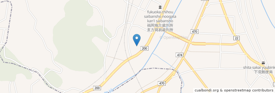 Mapa de ubicacion de 丸山保育園 en Japonya, 福岡県.