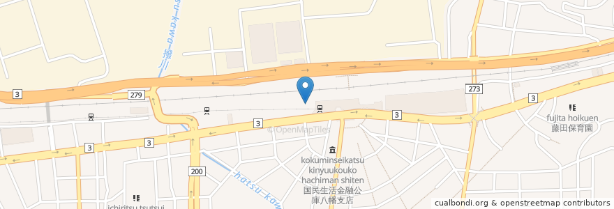 Mapa de ubicacion de 八幡西区役所 en Giappone, Prefettura Di Fukuoka, 北九州市, 八幡西区.