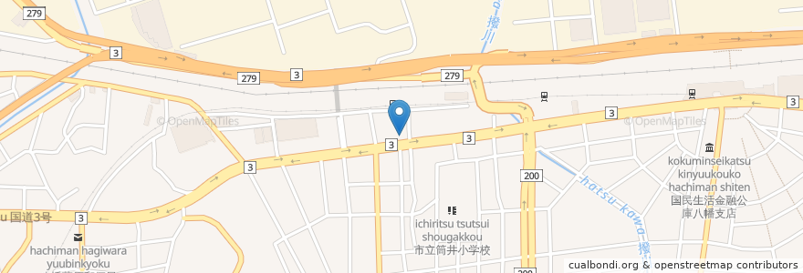 Mapa de ubicacion de 八幡西警察署熊西交番 en Giappone, Prefettura Di Fukuoka, 北九州市, 八幡西区.