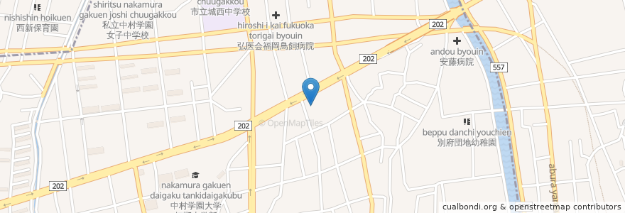 Mapa de ubicacion de 別府幼稚園 en ژاپن, 福岡県, 福岡市, 城南区.