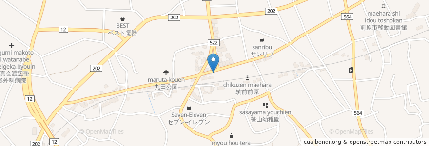 Mapa de ubicacion de 前原警察署駅前交番 en Japón, Prefectura De Fukuoka, 糸島市.