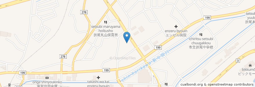 Mapa de ubicacion de 北九州市消防局八幡西消防署折尾分署 en Japon, Préfecture De Fukuoka, 北九州市, 八幡西区.